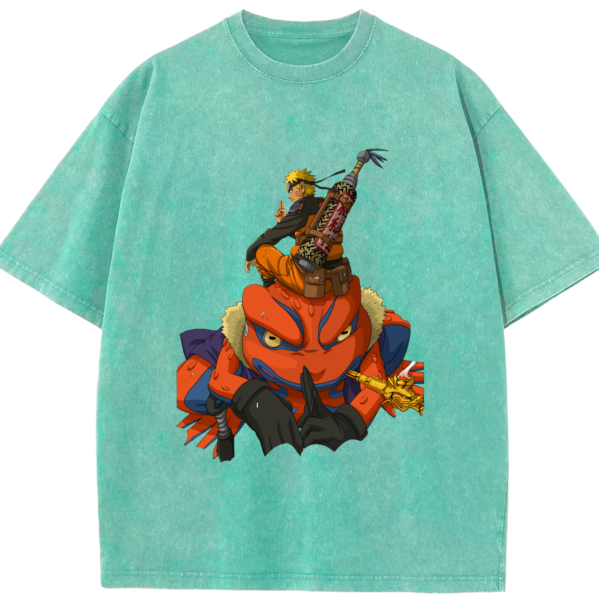 （画像用） NARUTO -ナルト- うずまき ナルト Uzumaki Naruto 綿100% ヴィンテージ風 半袖Tシャツ（フロントプリント）
